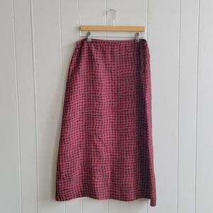 Vtg 80's Galinda Wang Silk Maxi Skirt Size 16 (12/14 Fit)